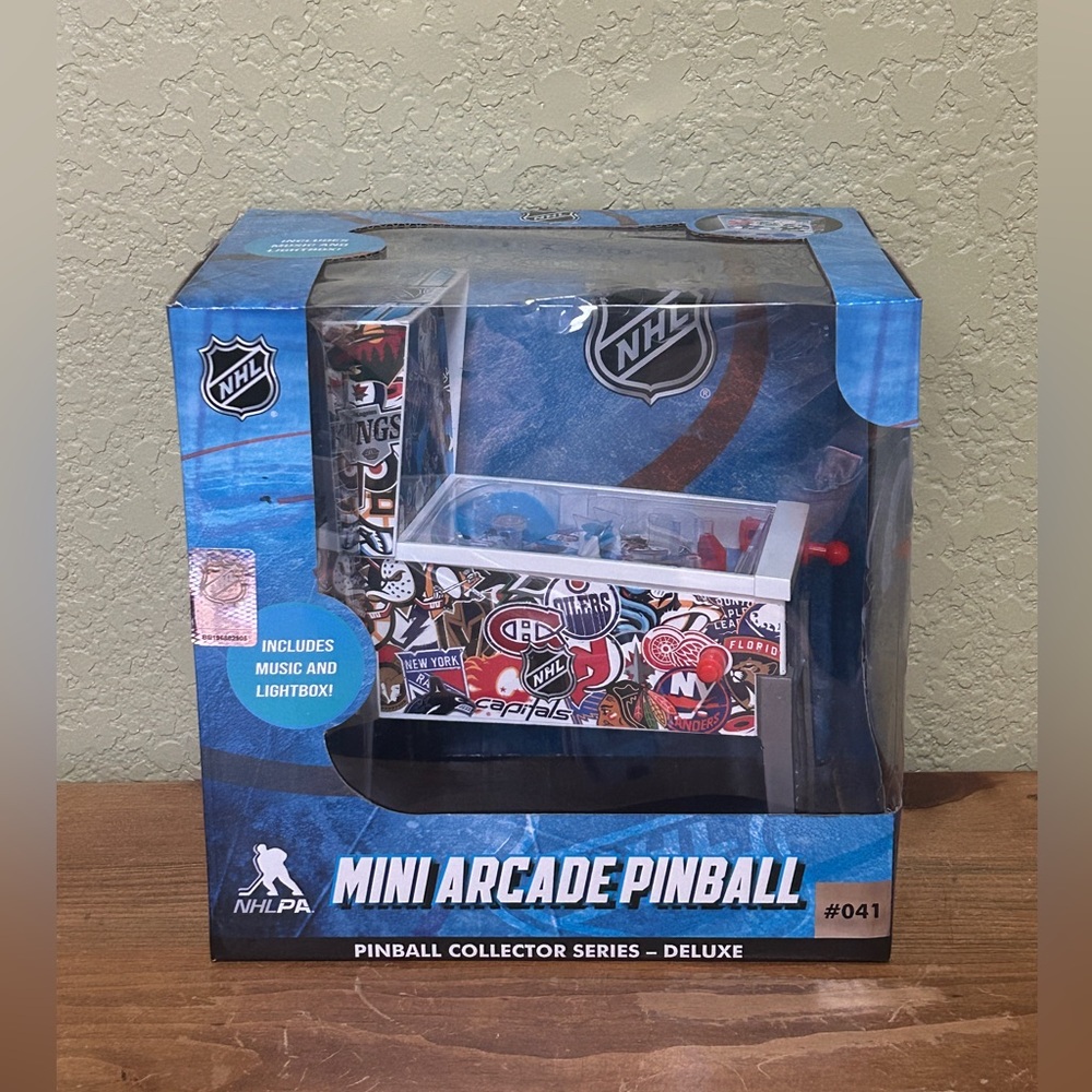 New NHL Mini Arcade Pinball – Collector Series Deluxe #041 Music & Lightbox